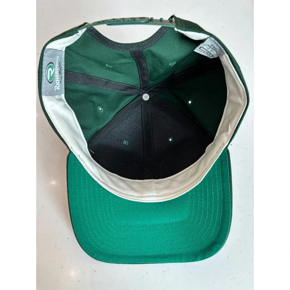 Richardson Pro Model 212 Green Snapback Hat Mens M Letter Embroidered Baseball